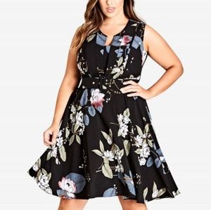 NWT City chic floral print dress